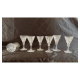 Vintage crystal cordial glasses