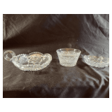 Antique crystal nappy