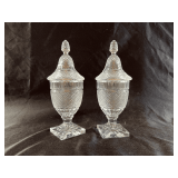Vintage cut crystal urns