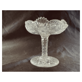 Antique crystal compote