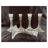 Crystal candlestick holders