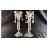 Vintage crystal candle sticks