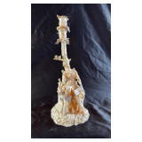 Antique porcelain candle holder