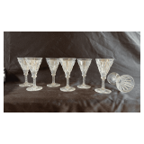 Vintage crystal cordial glasses