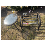 Outdoor table and ottoman