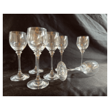 Vintage crystal cordials
