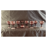 Vintage Bohemian wine goblet