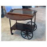 Vintage wooden tea cart