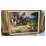 Large framed oil painting