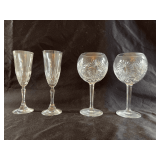 Vintage crystal stemware