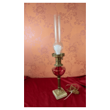 Antique parlor lamp