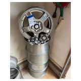 Set of Five Chevrolet Corvette Wheels with Center Caps