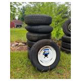Set of P215/75R15 Tires on Steel Wheels