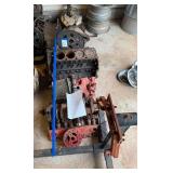 350 Engine Block with Transmission and Steel Crankshaft