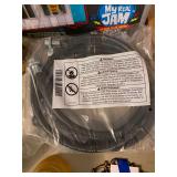 Black Rubber Water Hose with Metal Fittings