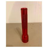 Red Mag-Lite Metal Flashlight
