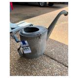 Galvanized Metal Watering Can with Long Spout and Wire Handle