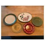 Assorted Decorative Plates and Serving Platter Lot of 5