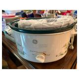 GE Double-Bowl Slow Cooker with Floral Motif and Inserts