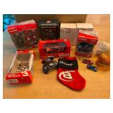 NASCAR Holiday Ornaments Stocking and Collectibles Lot