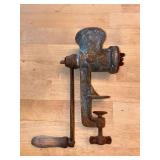 Cast Iron Boyertown C. Co. Meat Grinder with Wooden Handle