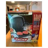 George Foreman Lean Mean Fat Reducing Grilling Machine - The Champ (Model GR10AWHT)
