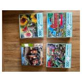 Bits and Pieces 300-Piece Jigsaw Puzzles Assortment (Lot of 4)