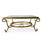 Gilt Iron Glass Top Table