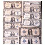 20th C. Silver Certificate Dollar Bills (2 Large)