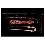 Bone Carved Necklace, Crystal, Art Glass Necklaces