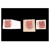 Chinese Red Revenue 2 Cent/3 Cent Stamps (1897)