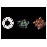 Weiss, Colorful Rhinestone Brooches