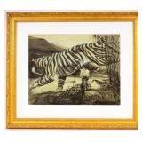 W. Giles Framed Illustration Tiger Jungle Rescue