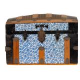 Antique Camel Back Steamer Trunk