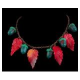 Vintage/Semi-Antique Celluloid Acorn Necklace