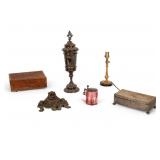 1898 Trophy Cup, Desk Set, Pewter & Brass