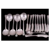 Sterling Silver Soup Spoons, Butter Knives, 2 More