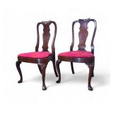 Pair of Queen Anne Mahogany Chairs