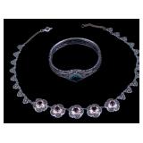 Victorian Jewelry w/ Pink & Blue Stones