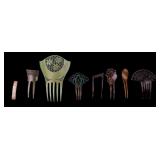 Vintage Celluloid, & other  Hair Combs (7)