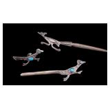 Native American Silver Turquoise Road Runner