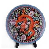 Qing Dynasty Dragon Plate (Qianlong Mark)