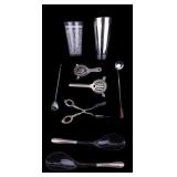 Sterling Silver Handled Utensils; Cocktail Set