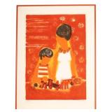 "Mother +Son With Toy Train" by Frederic Menguy