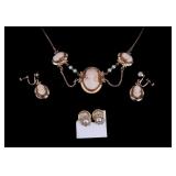 Victorian G.F Cameo Necklace, Earrings, more