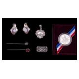 Victorian Silver Hat Pins, Silver Jewelry, more