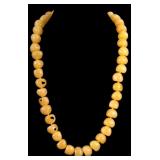 Lemon Amber Large Beaded Necklace