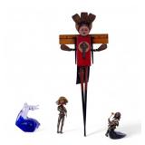 Italian Hand-Blown Glass, Malcom Moran, & Figurine