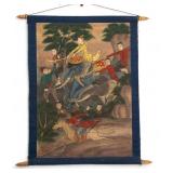 S.E. Asian Gouache on Fabric Scroll