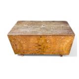 19th C Paint-Decorated Soft Wood Blanket Chest